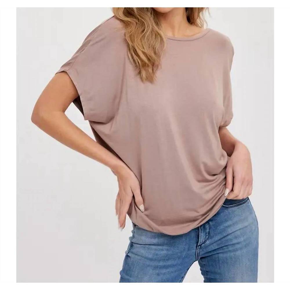 NEW BLUIVY twisted back with t-strap jersey top in mocha